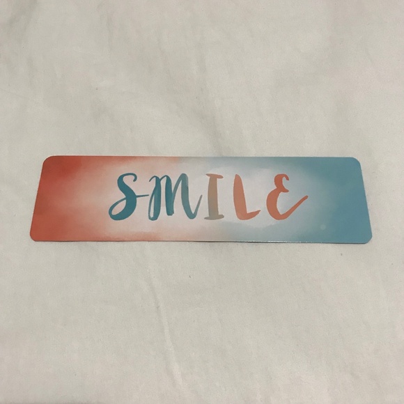 Smile Bookmark Double Sided A Positive Attitude Will Lead to Positive Outcomes - Picture 1 of 2
